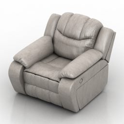안락 의자 가죽 그레이 컬러 3d 모델