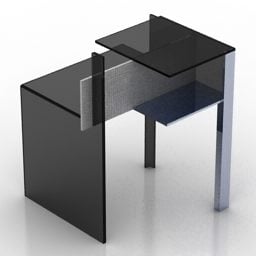 Minimalistický stůl Black Wood 3D model