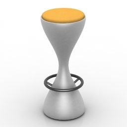 Modello 3d a forma di clessidra della sedia da bar