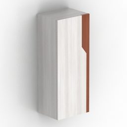 قفسه مدرن درب چوبی مدل سه بعدی