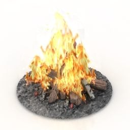 Realistický 3D model ohně