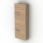 Минималистский шкафчик деревянный с латунной ручкой