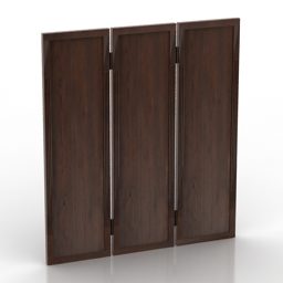 Pantalla de panel de madera modelo 3d