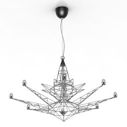 Carved Shade Ceiling Lamp 3d model