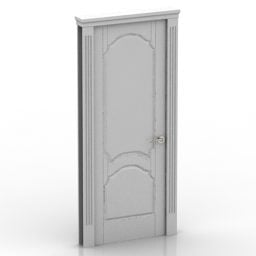 Witte deur standaardplatform 3D-model