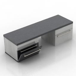 Office Locker With Drawer 3d model