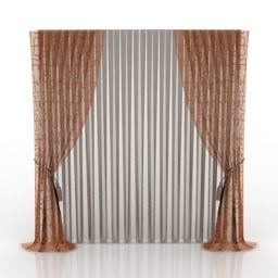 Vintage Curtain Two Layers 3d model