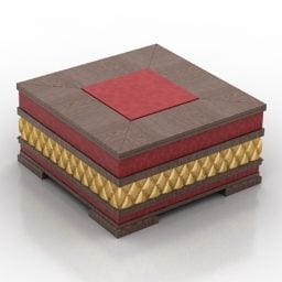 Tradiční dekorativní čtvercový stůl 3D model