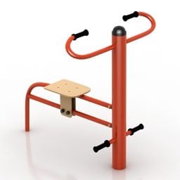 健身房运动器材杠铃凳3d模型