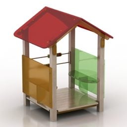 Aire de jeux maison pour enfant modèle 3D