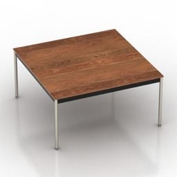 Mẫu bàn vuông mặt gỗ 3d