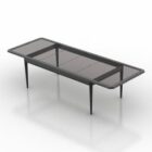 Стеклянный стол прямоугольной формы