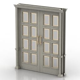 प्राचीन दरवाज़ा फ़्रेम 3डी मॉडल