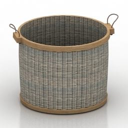 Basket Rattan 3d model