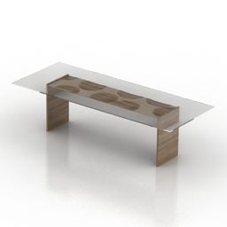 Modelo 3d de ondulações de mesa de vidro