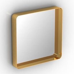 Specchio quadrato 70 cm modello 3d