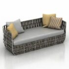 Rattan Sofa With Cushion
