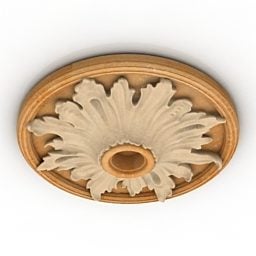 Kreisförmige Blumenrosettendekoration 3D-Modell