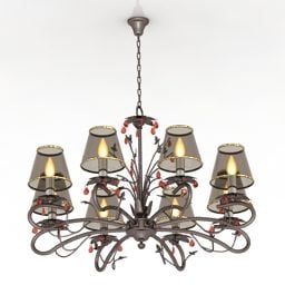 Antique Ceiling Lamp Candle Shade 3d model