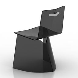 Holzrahmen Barstuhl Schwarz Weiß 3D-Modell