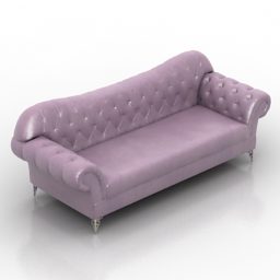 Chesterfield sofa med to sæder 3d-model
