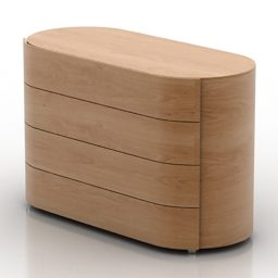 Oval Locker Furniture 3d model
