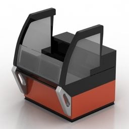 نموذج خزانة عرض ثلج السوق ثلاثي الأبعاد