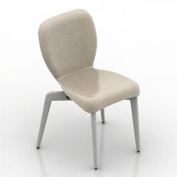 Office Chair, Dark Wood Arm 3d model