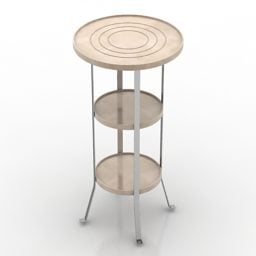 Pyöreän pöydän Ikea Furniture 3D-malli