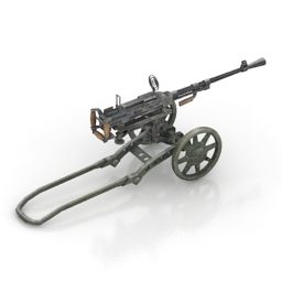 Vintage Artillery Goryunov 3d model