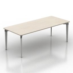 Антикварний стіл білого кольору 3d модель