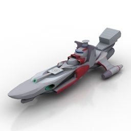 3д модель научно-фантастического корабля Starship