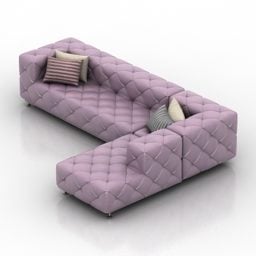 Modelo 3d de sofá tufado
