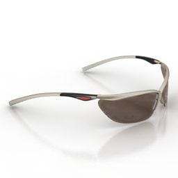 Modelo 3d de óculos de sol marrons