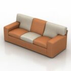 Modern Sofa Three Seats Upholstered