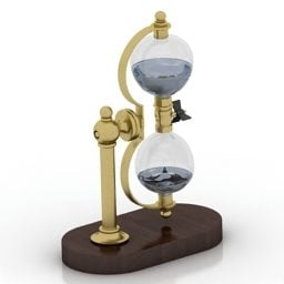 Modello 3d di orologio ad acqua vintage