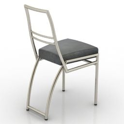 Stålram enkel stol 3d-modell