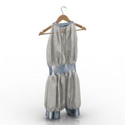 Dress For Woman Fashion With Hanger 3d model