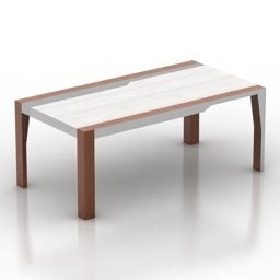 3д модель деревянного журнального столика в простом стиле