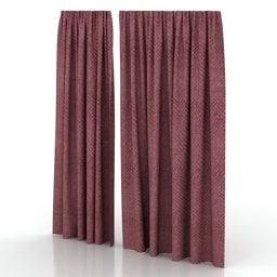 Purple Curtain Velvet 3d model