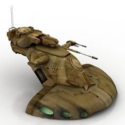 דגם תלת מימד עתידני Tank Armored Assault