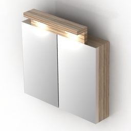 3д модель плоского прямоугольного зеркала мебели