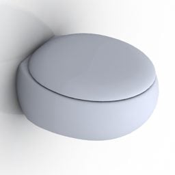 Toilette ovale modello 3d sanitario moderno