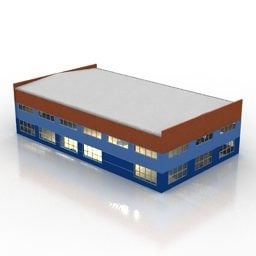 Edificio gimnasio modelo 3d