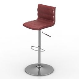 Bar Chair Read Leather Seat Pad 3d model