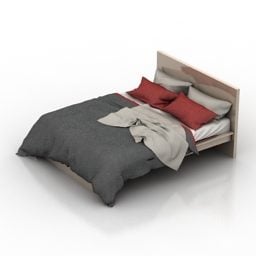 ست کامل تخت خواب سکوی مدرن مدل سه بعدی