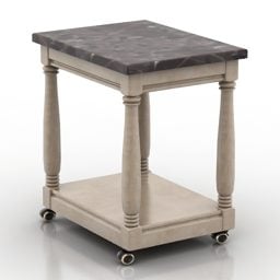 Table With Antique Leg 3d model