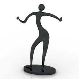 Stylist Human Figurine Tableware 3d model