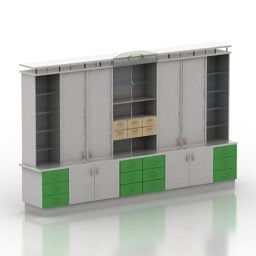 School Wall Cabinet 3d model