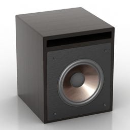 3д модель коробки с одним аудиодинамиком